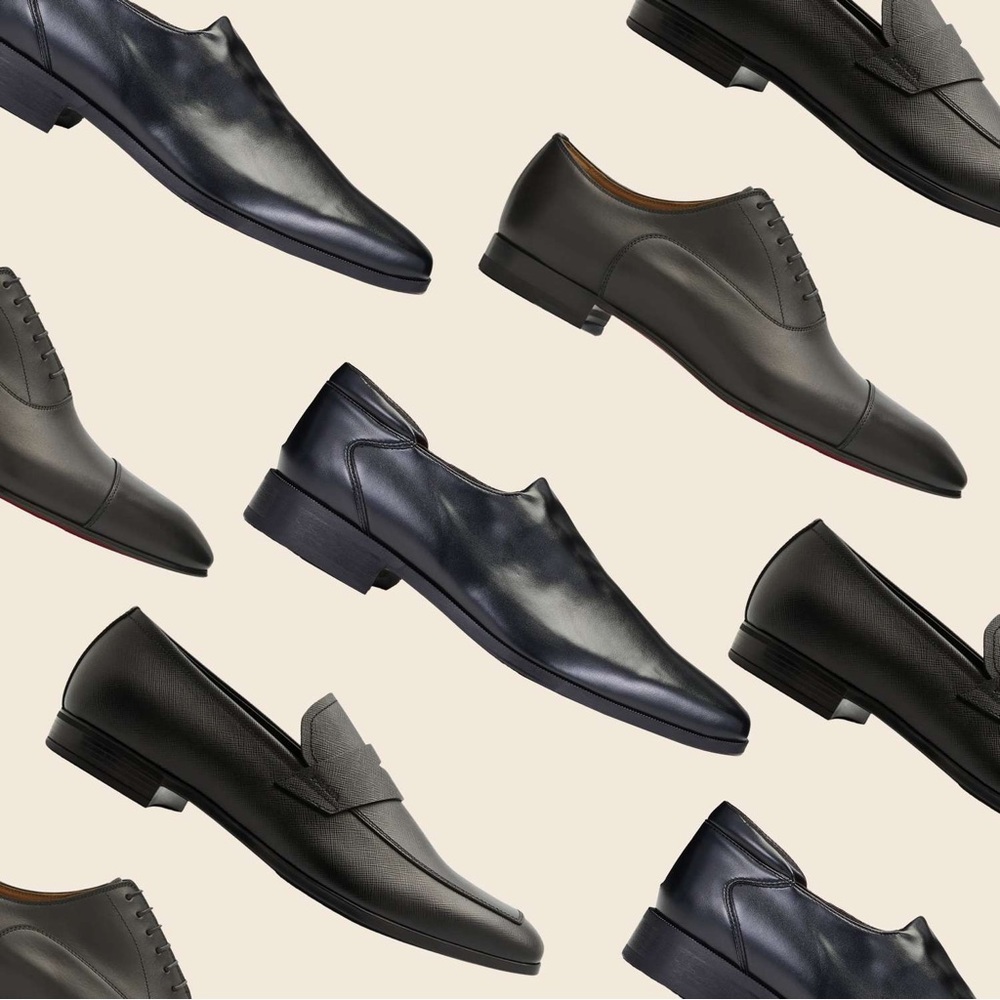NEIMAN MARCUS | 11 | Men’s Leather Jefferey’s Navy Penny Loafers Made in Brazil